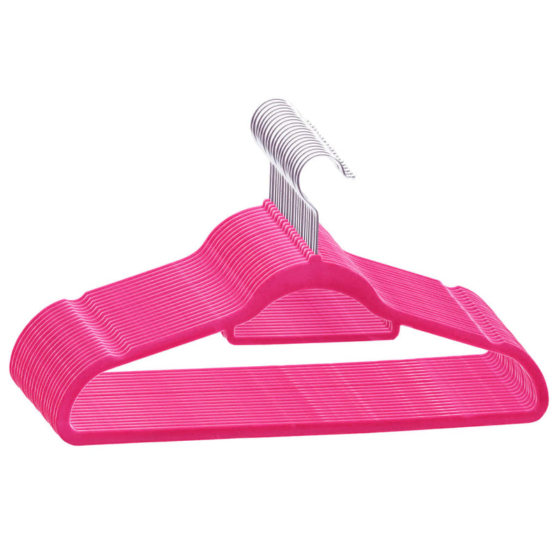 Load image into Gallery viewer, Vidaxl 20-delige kledinghangerset anti-slip fluweel roze
