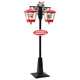 Vidaxl straatlantaarn met kerstman 81x40x188 cm pvc zwart en rood