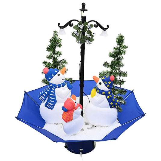 Vidaxl kerstboom sneeuwend met paraplubasis 75 cm pvc blauw