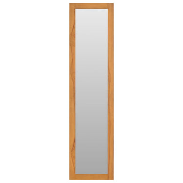 Vidaxl wandspiegel met schappen 30x30x120 cm massief teakhout