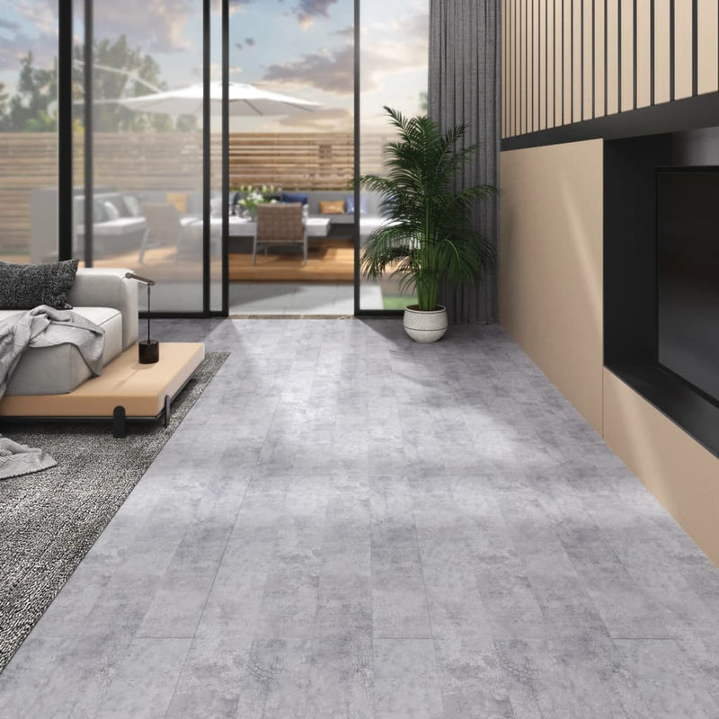 Load image into Gallery viewer, Vidaxl vloerplanken niet-zelfklevend 5,26 m² 2 mm pvc cementgrijs
