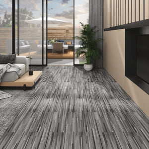 VidaXL Vloerplanken niet-zelfklevend 4,46 m² 3 mm PVC gestreept grijs