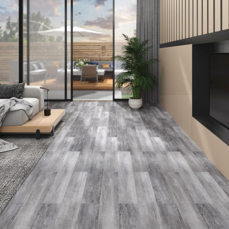 Load image into Gallery viewer, Vidaxl vloerplanken zelfklevend 5,02 m² 2 mm pvc mat houtgrijs
