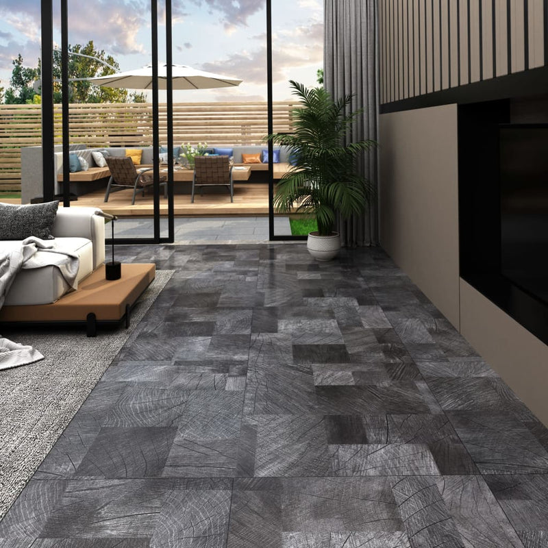 Load image into Gallery viewer, Vidaxl vloerplanken zelfklevend 5,11 m² pvc houtstructuur grijs
