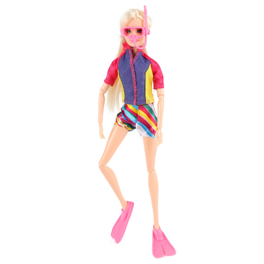 Lauren deluxe tienerpop duikster met glitter dolfijn