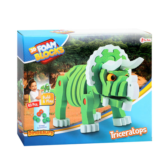 Toi-toys knutselpuzzel tricera junior 25,8 cm groen 59-delig