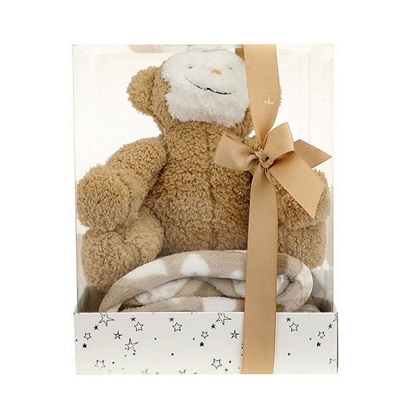 Load image into Gallery viewer, Toi-toys pluchen aap + knuffeldeken in geschenkdoos
