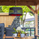 Sunred heater moderna artix ultra smart hangend 2000 w roségoud zwart