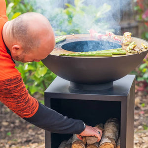 Redfire vuurschaal met barbecuegrill onyx met hoes 60 cm