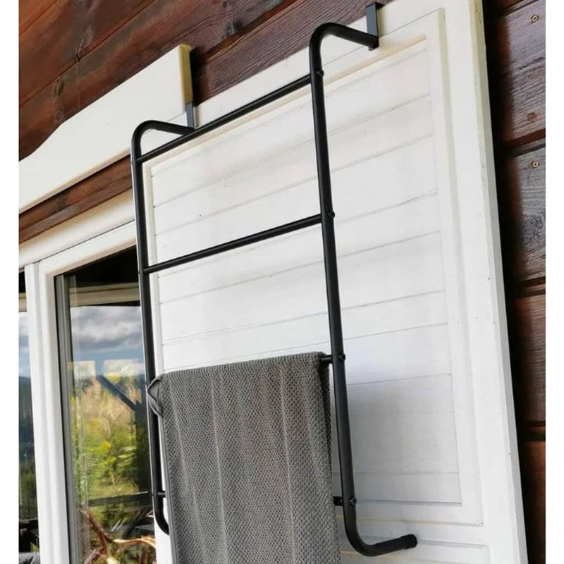 Load image into Gallery viewer, Bathroom Solutions Bathroom Solutions Deurhanddoekenrek metaal zwart
