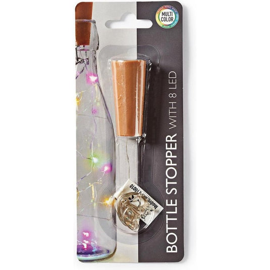 S.i.a. flessenstop lichtsnoer met 8 multicolor led lampjes ip44