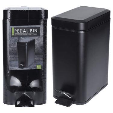 Excellent houseware pedaalemmer 5 l matzwart