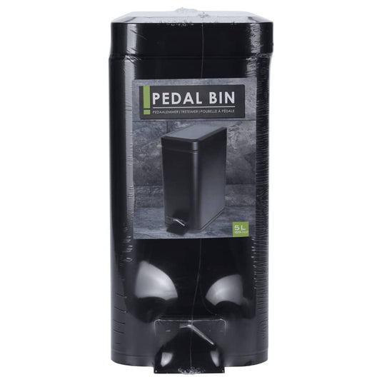 Excellent houseware pedaalemmer 5 l matzwart