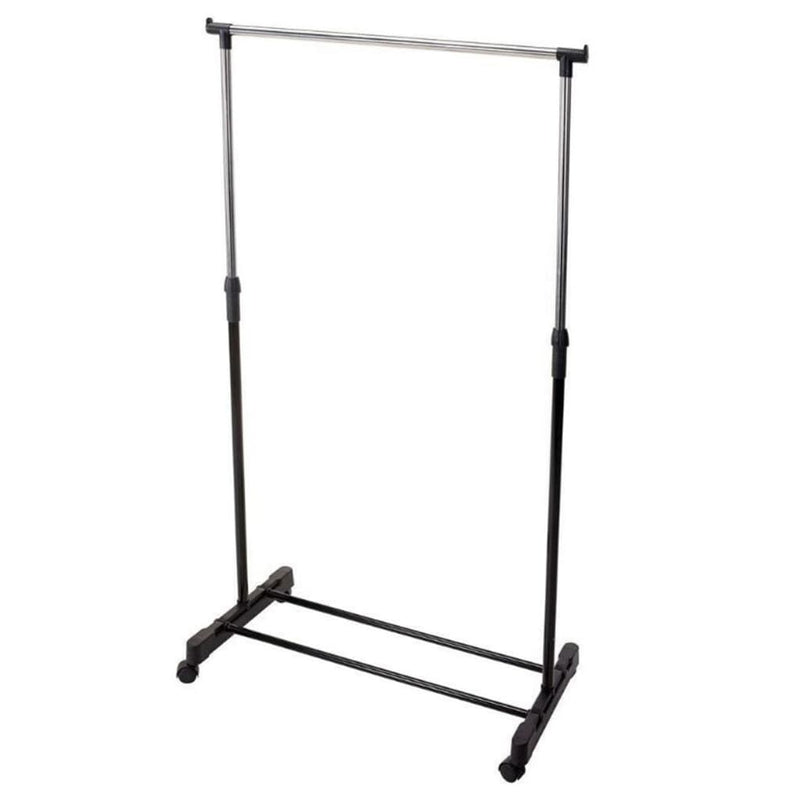 Load image into Gallery viewer, Storage solutions Storage solutions Kledingrek met wielen enkele stang 80x42x(90-165) cm
