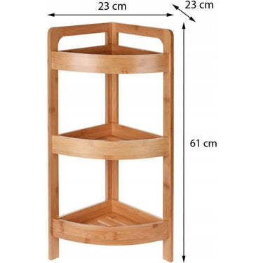 Excellent houseware badkamerrek 3 etages 61x23 cm bamboe