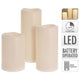 Ambiance 3-delige led-kaarsenset met afstandbediening