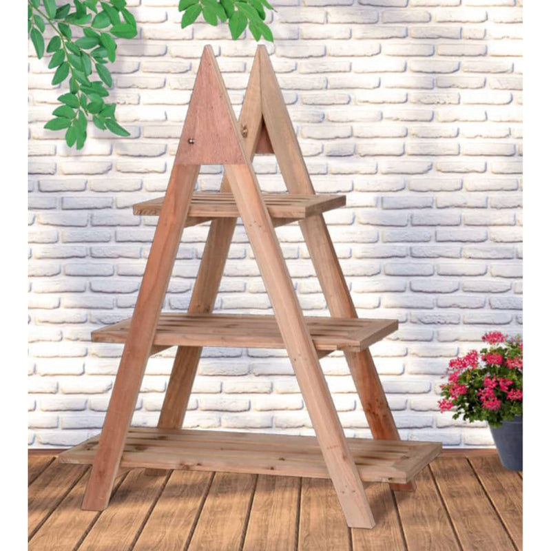 Load image into Gallery viewer, H S Collection H S Collection Plantenrek met 3 niveaus 48x32x79 cm hout
