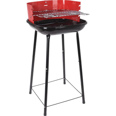 Bbq half open 41 cm rood zwart