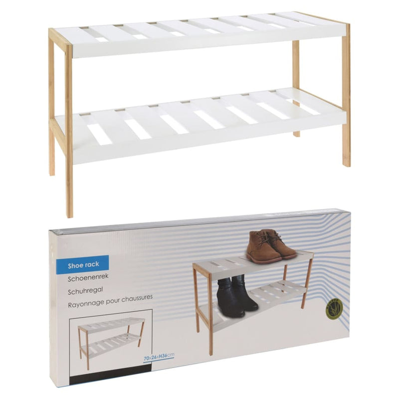 Load image into Gallery viewer, Storage solutions storage solutions schoenenrek met 2 lagen 70x26x36 cm
