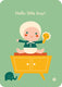 Bora hello baby-little boy ansichtkaart