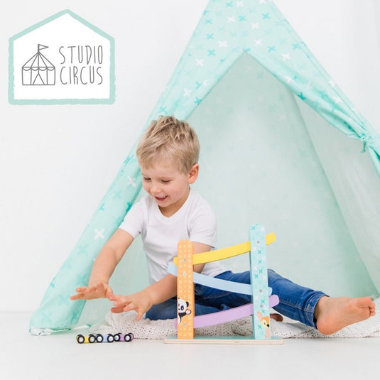 Studio circus houten autobaan + 3 auto