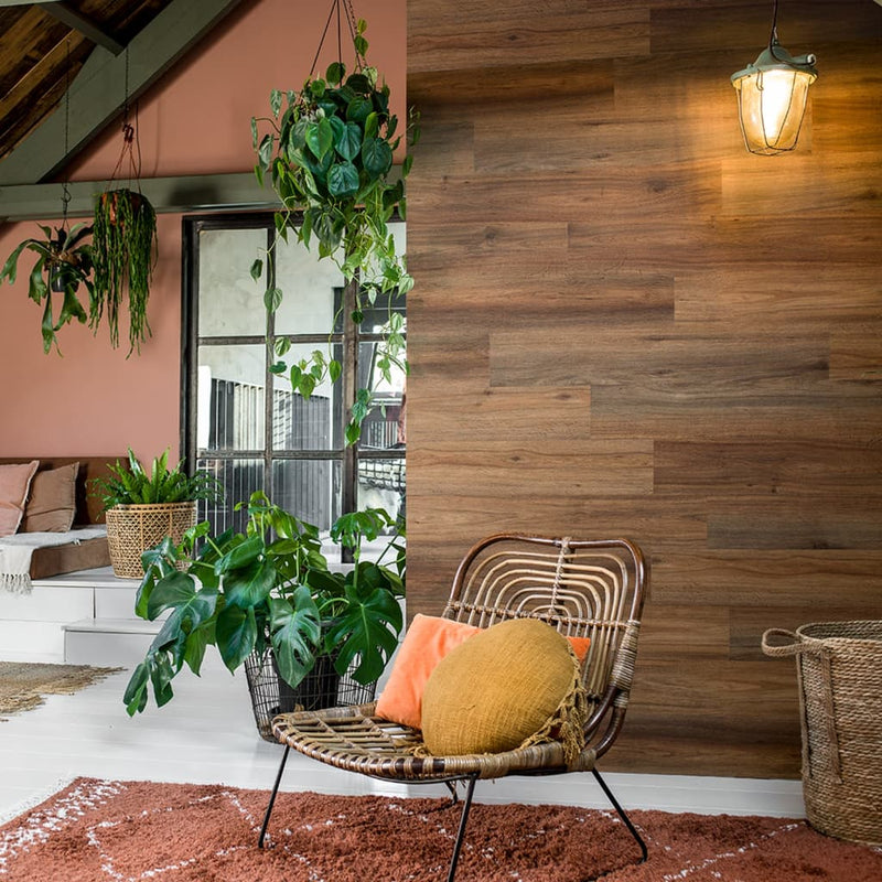 Load image into Gallery viewer, WallArt WallArt Planken hout-look natuurlijk eikenhout zadelbruin
