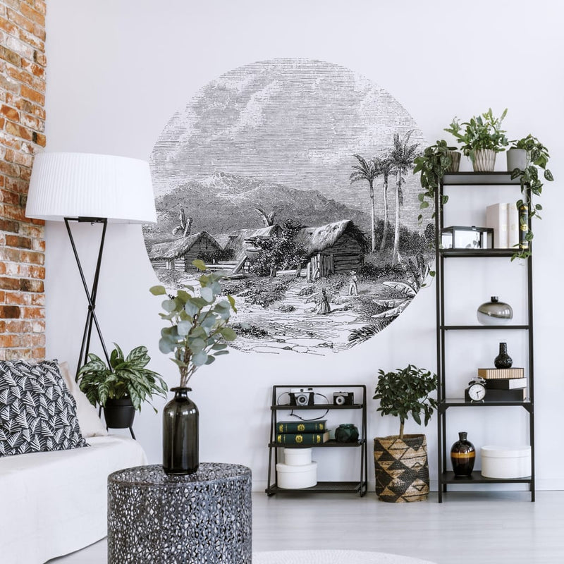 Load image into Gallery viewer, Wallart behangcirkel landscape of guadeloupe 190 cm
