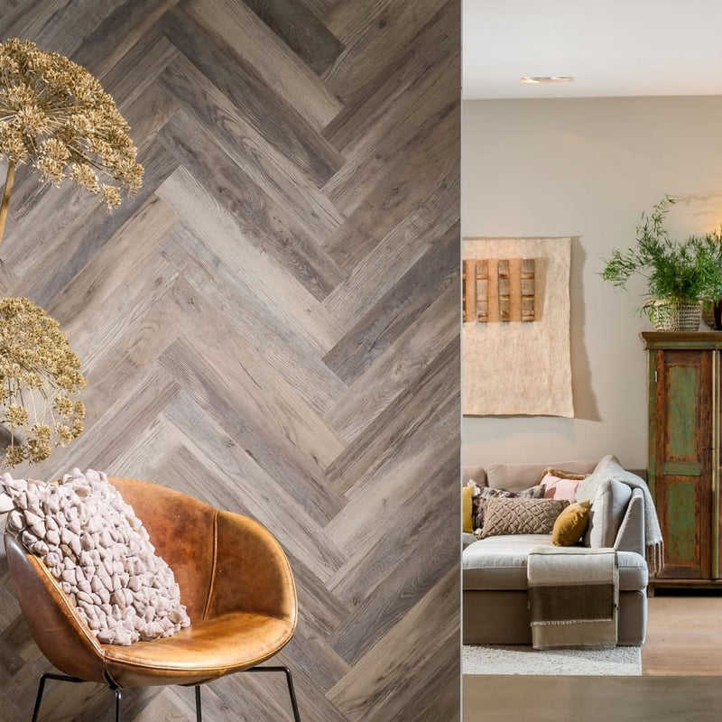 Load image into Gallery viewer, Wallart planken hout-look schuurhout eiken whitewash
