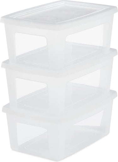 Iris clearbox opbergbox - 11l - kunststof - transparant - 3 stuks