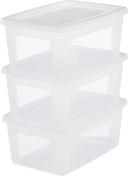 Iris clearbox opbergbox - 11l - kunststof - transparant - 3 stuks