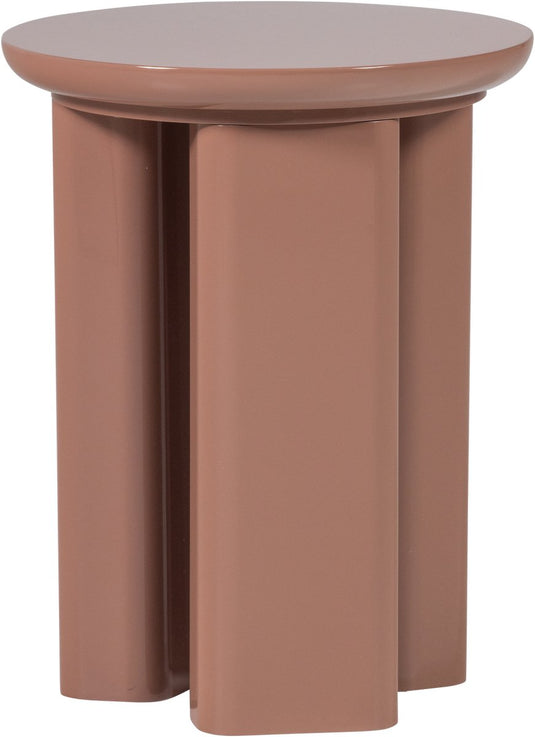 Woood orivo bijzettafel - hout - hoogglans oudroze - 50x40x40