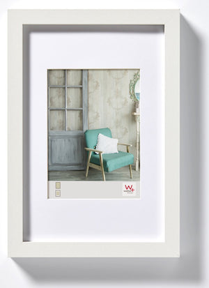 Walther stockholm - mdf houten lijst- fotoformaat 18x24 cm - wit