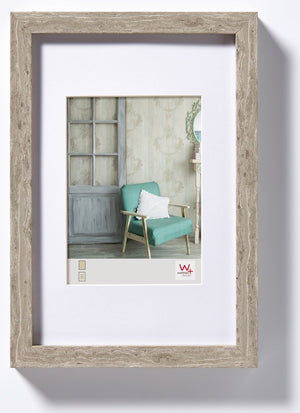 Walther stockholm - mdf houten lijst- fotoformaat 18x24 cm - grijs