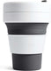 Stojo - pocket cup - koffie theebeker - 355 ml - herbruikbaar - opvouwbaar - slate