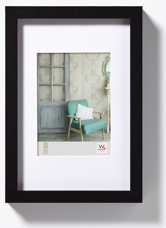 Walther stockholm - mdf houten lijst - fotoformaat 30x40 cm - zwart