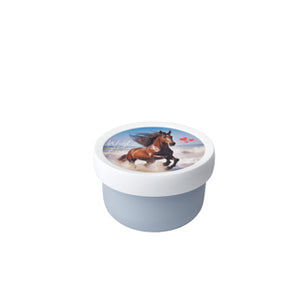 Mepal fruitbox campus - 300 ml - inclusief fruitvorkje - sluit goed af - snackdoosje - wild horse
