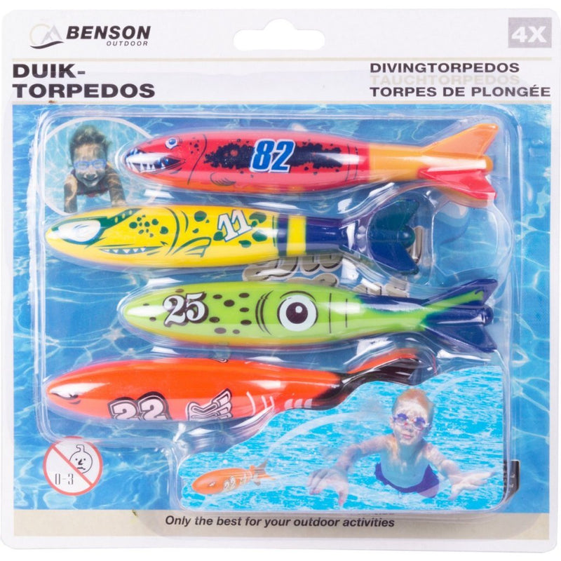 Afbeelding laden in galerijviewer, Benson duikspeelgoed torpedos 4 stuks
