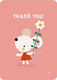 Bora thank you! muis ansichtkaart (5 st.