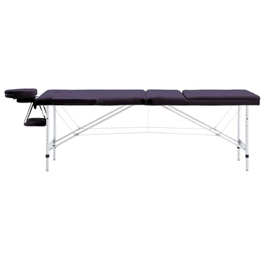 Vidaxl massagetafel inklapbaar 3 zones aluminum paars