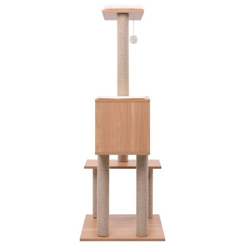 Load image into Gallery viewer, Vidaxl kattenkrabpaal met sisal krabmat 129 cm
