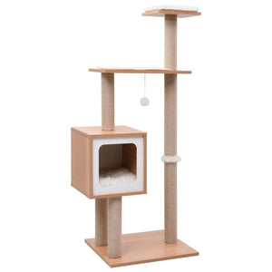 Vidaxl kattenkrabpaal met sisal krabmat 123 cm