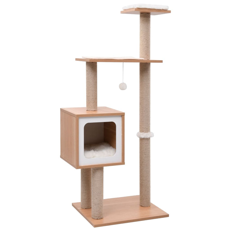 Load image into Gallery viewer, Vidaxl kattenkrabpaal met sisal krabmat 123 cm
