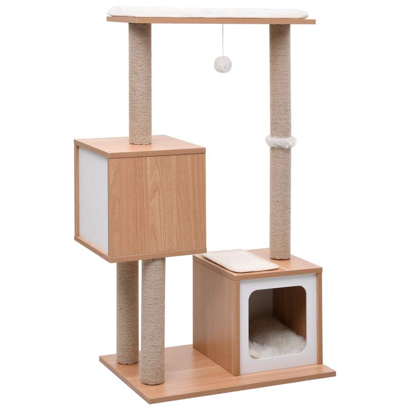 Load image into Gallery viewer, VidaXL Kattenkrabpaal met sisal krabmat 104 cm
