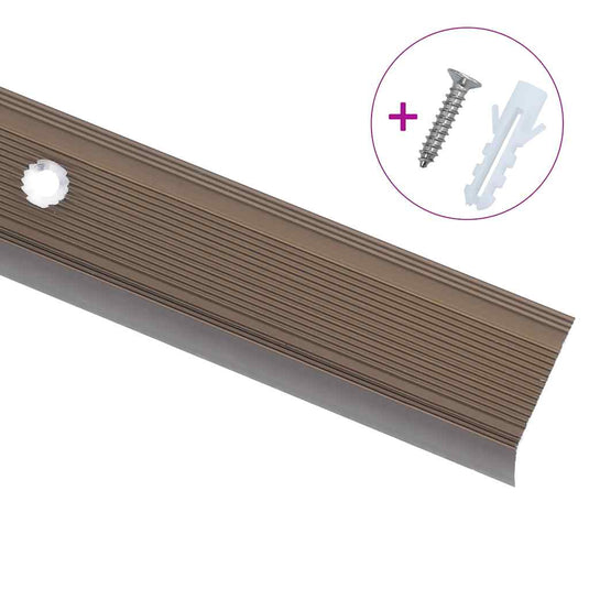 Vidaxl trapneuzen l-vormig 15 st 100 cm aluminium bruin