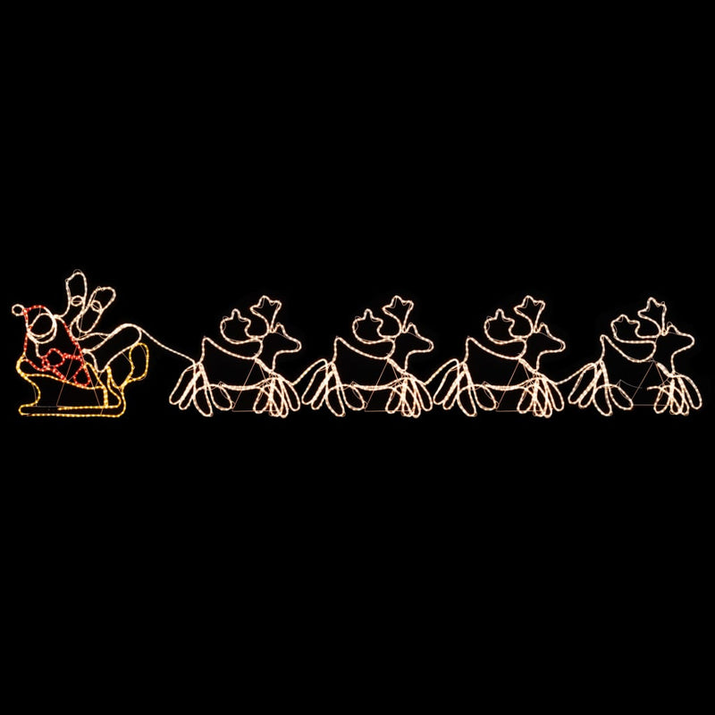 Load image into Gallery viewer, VidaXL Kerstverlichting 4 XXL rendieren en slee 1548 LED's 500x80 cm
