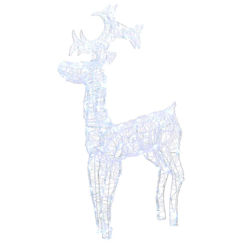 Load image into Gallery viewer, Vidaxl kerstdecoratie rendieren 90 led's 60x16x100 cm acryl
