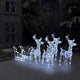 Vidaxl kerstdecoratie rendieren en slee 280x28x55 cm acryl