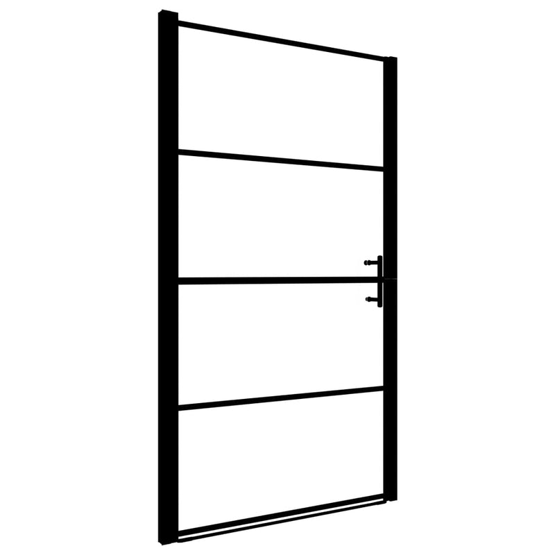 Load image into Gallery viewer, Vidaxl douchedeur 100x178 cm gehard glas zwart

