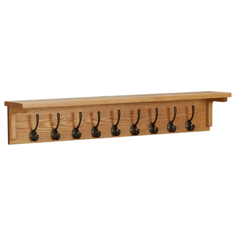 Cargue la imagen en el visor de la galería, Vidaxl kapstok 90x16x16 cm massief eikenhout
