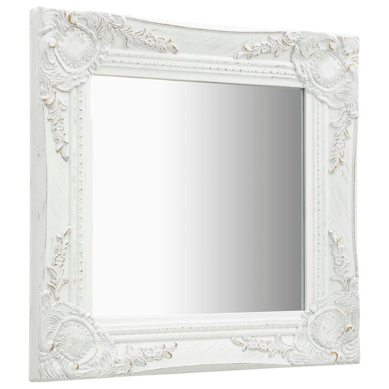 Load image into Gallery viewer, Vidaxl wandspiegel barok stijl 40x40 cm wit
